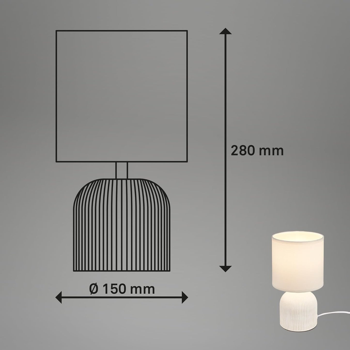 Gezellige Tafellamp met Stoffen Kap