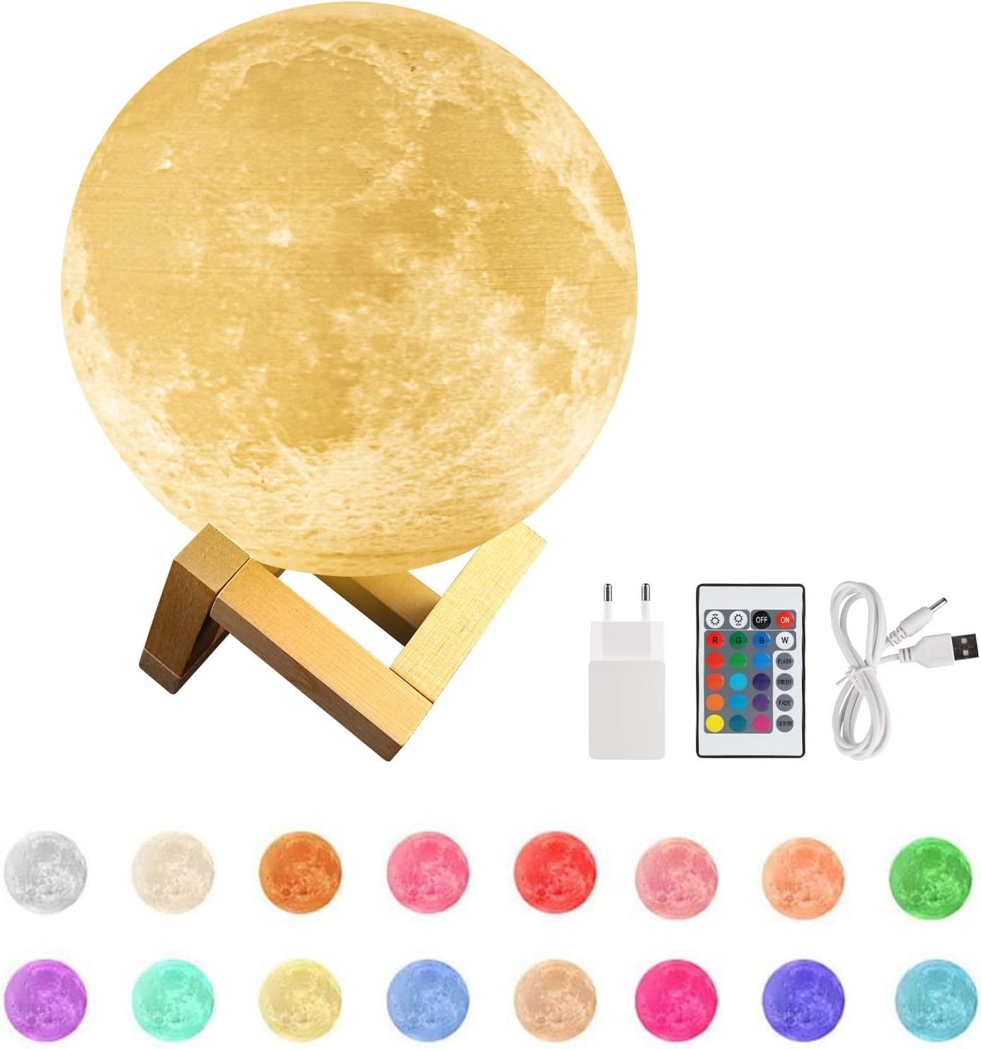 Betoverende Maanlamp met Kleuren