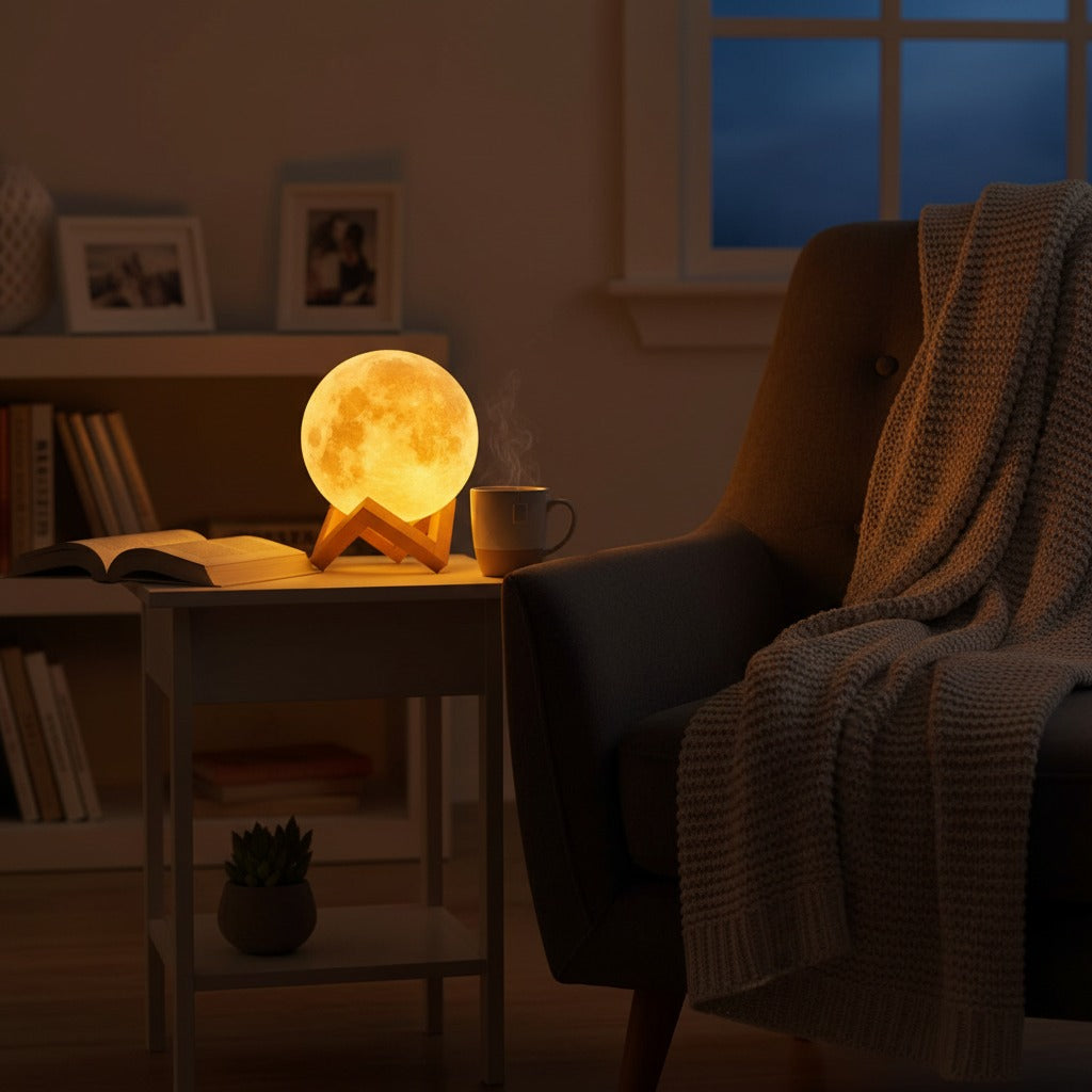 Betoverende Maanlamp met Kleuren