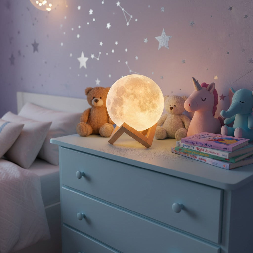 Betoverende Maanlamp met Kleuren