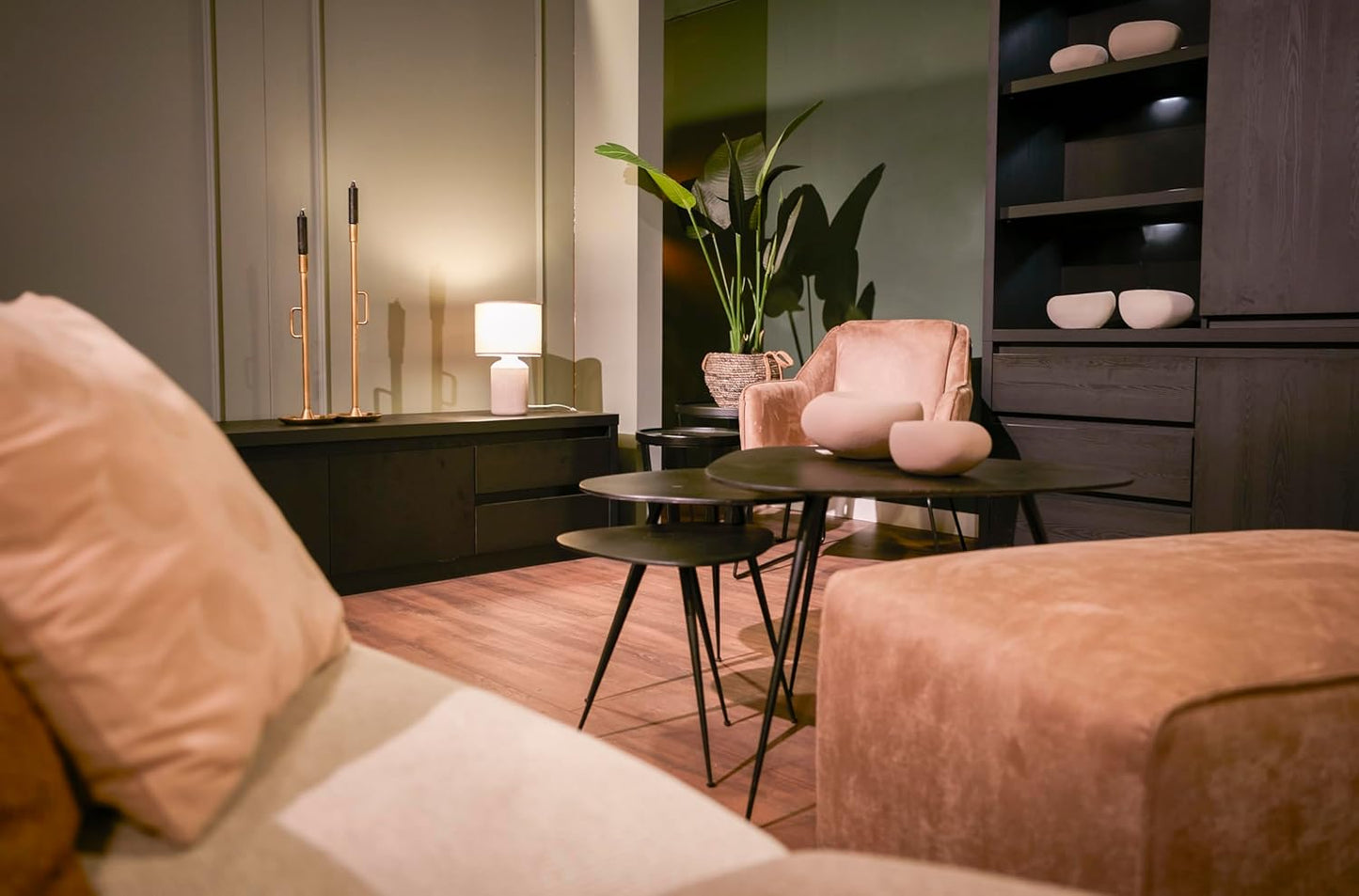 Stijlvolle Tafellamp met Stoffen Kap