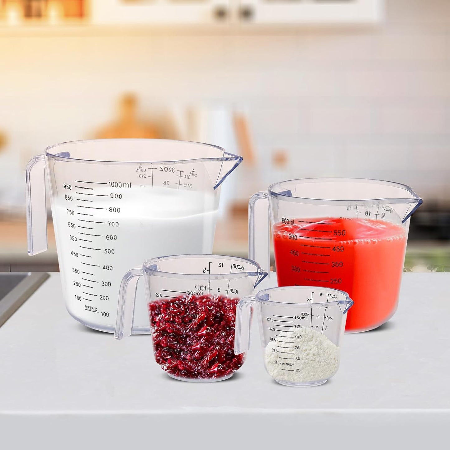 Handige maatbekerset voor dagelijks gebruik