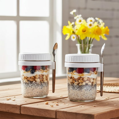 Handige Ontbijtpot met Lepel