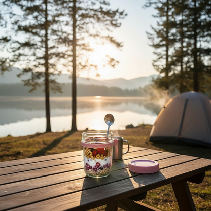Handige Ontbijtpot met Lepel